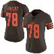 ＃78 Women's Teven Jenkins Brown Limited Cleveland Browns Color Rush Jersey