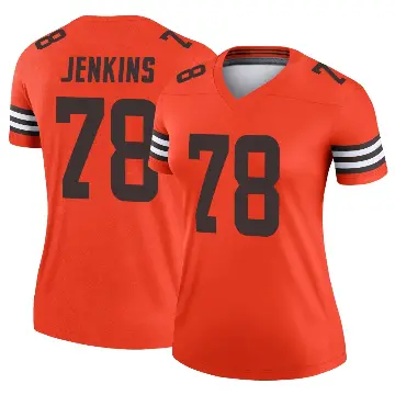 ＃78 Women's Teven Jenkins Orange Legend Cleveland Browns Inverted Jersey