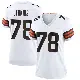 ＃78 Women's Teven Jenkins White Game Cleveland Browns Jersey