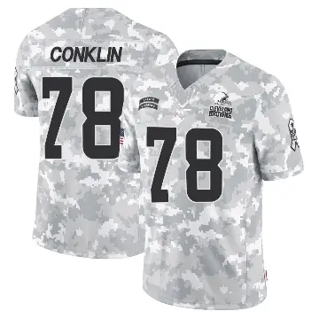 ＃78 Youth Jack Conklin Arctic Camo Limited Cleveland Browns 2024 Salute to Service Jersey