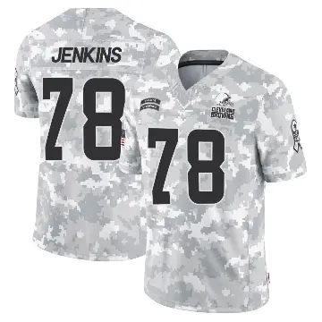 ＃78 Youth Teven Jenkins Arctic Camo Limited Cleveland Browns 2024 Salute to Service Jersey