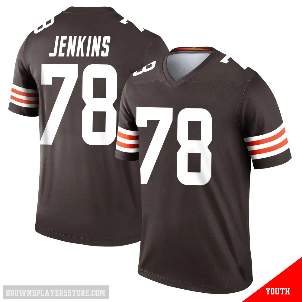 ＃78 Youth Teven Jenkins Brown Legend Cleveland Browns Jersey