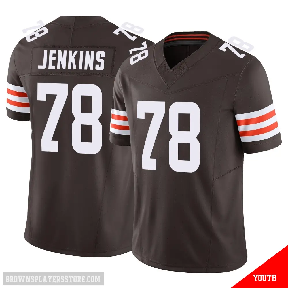 ＃78 Youth Teven Jenkins Brown Limited Cleveland Browns Vapor F.U.S.E. Jersey
