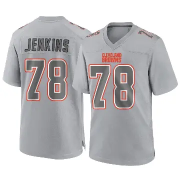 ＃78 Youth Teven Jenkins Gray Game Cleveland Browns Atmosphere Fashion Jersey