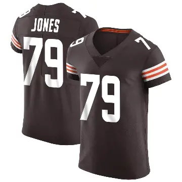 ＃79 Men's Dawand Jones Brown Elite Cleveland Browns Vapor Jersey