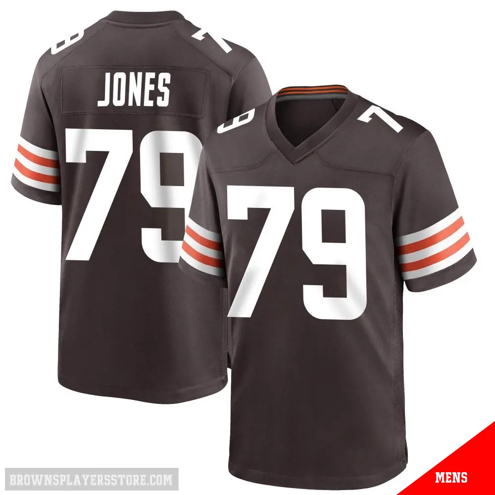 ＃79 Men's Dawand Jones Brown Game Cleveland Browns Team Color Jersey