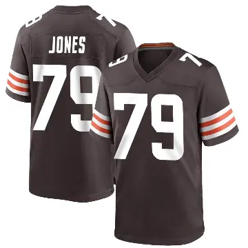 ＃79 Men's Dawand Jones Brown Game Cleveland Browns Team Color Jersey