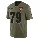 ＃79 Men's Dawand Jones Olive Limited Cleveland Browns 2025 Salute to Service Jersey