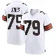 ＃79 Men's Dawand Jones White Game Cleveland Browns Jersey