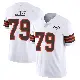 ＃79 Men's Dawand Jones White Limited Cleveland Browns Vapor 1946 Collection Alternate Jersey