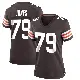 ＃79 Women's Dawand Jones Brown Game Cleveland Browns Team Color Jersey