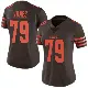 ＃79 Women's Dawand Jones Brown Limited Cleveland Browns Color Rush Jersey