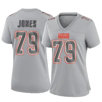 ＃79 Women's Dawand Jones Gray Game Cleveland Browns Atmosphere Fashion Jersey