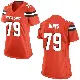 ＃79 Women's Dawand Jones Orange Game Cleveland Browns Alternate Jersey