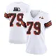 ＃79 Women's Dawand Jones White Game Cleveland Browns 1946 Collection Alternate Jersey