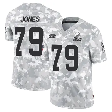 ＃79 Youth Dawand Jones Arctic Camo Limited Cleveland Browns 2024 Salute to Service Jersey