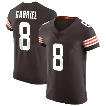 ＃8 Men's Dillon Gabriel Brown Elite Cleveland Browns Vapor Jersey