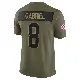 ＃8 Men's Dillon Gabriel Olive Limited Cleveland Browns 2025 Salute to Service Jersey