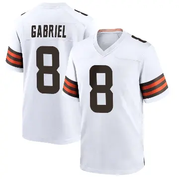 ＃8 Men's Dillon Gabriel White Game Cleveland Browns Jersey