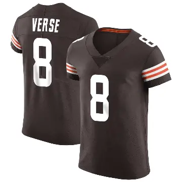＃8 Men's Jared Verse Brown Elite Cleveland Browns Vapor Jersey