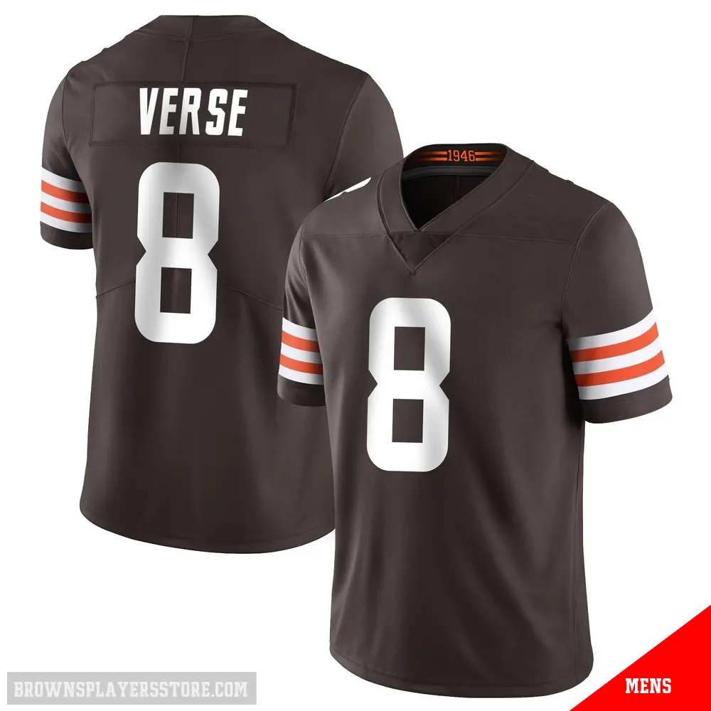 ＃8 Men's Jared Verse Brown Limited Cleveland Browns Team Color Vapor Untouchable Jersey