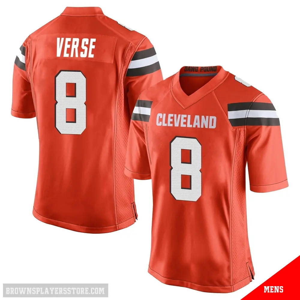 ＃8 Men's Jared Verse Orange Game Cleveland Browns Alternate Jersey