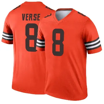 ＃8 Men's Jared Verse Orange Legend Cleveland Browns Inverted Jersey