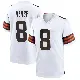 ＃8 Men's Jared Verse White Game Cleveland Browns Jersey