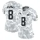 ＃8 Women's Dillon Gabriel Arctic Camo Limited Cleveland Browns 2024 Salute to Service Jersey