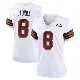 ＃8 Women's Dillon Gabriel White Game Cleveland Browns 1946 Collection Alternate Jersey