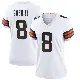 ＃8 Women's Dillon Gabriel White Game Cleveland Browns Jersey