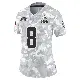 ＃8 Women's Jared Verse Arctic Camo Limited Cleveland Browns 2024 Salute to Service Jersey