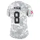 ＃8 Women's Jared Verse Arctic Camo Limited Cleveland Browns 2024 Salute to Service Jersey
