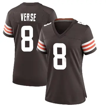 ＃8 Women's Jared Verse Brown Game Cleveland Browns Team Color Jersey