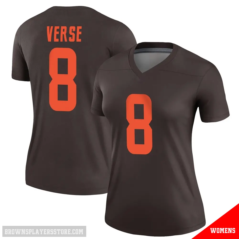 ＃8 Women's Jared Verse Brown Legend Cleveland Browns Alternate Jersey
