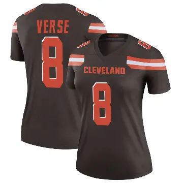 ＃8 Women's Jared Verse Brown Legend Cleveland Browns Jersey