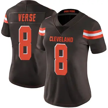 ＃8 Women's Jared Verse Brown Limited Cleveland Browns Team Color Vapor Untouchable Jersey