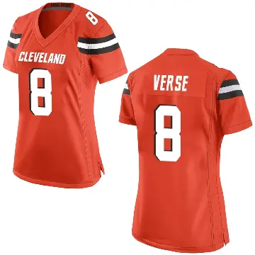 ＃8 Women's Jared Verse Orange Game Cleveland Browns Alternate Jersey