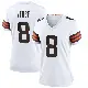 ＃8 Women's Jared Verse White Game Cleveland Browns Jersey