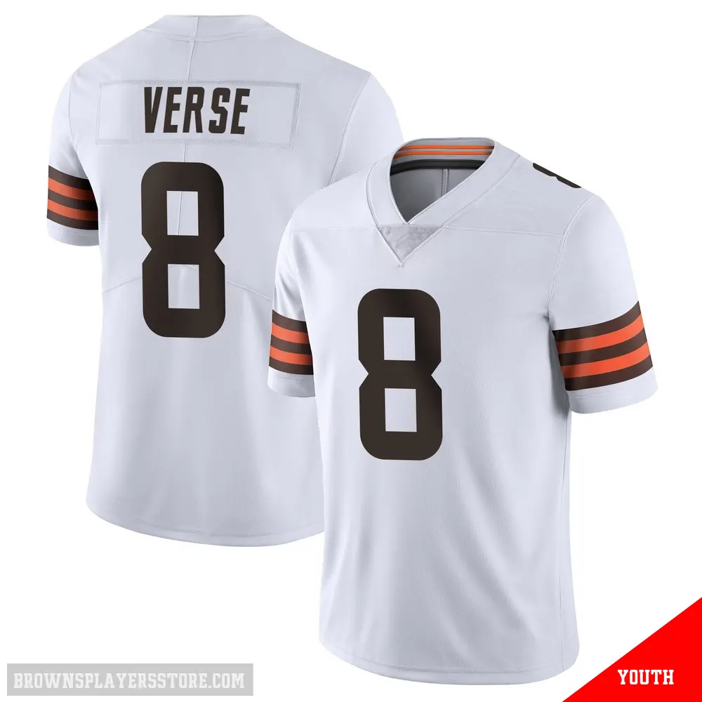 ＃8 Youth Jared Verse White Limited Cleveland Browns Vapor Untouchable Jersey
