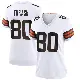 ＃80 Women's Jamari Thrash White Game Cleveland Browns Jersey