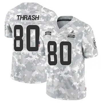 ＃80 Youth Jamari Thrash Arctic Camo Limited Cleveland Browns 2024 Salute to Service Jersey