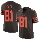 ＃81 Men's Chase Cota Brown Limited Cleveland Browns Color Rush Jersey