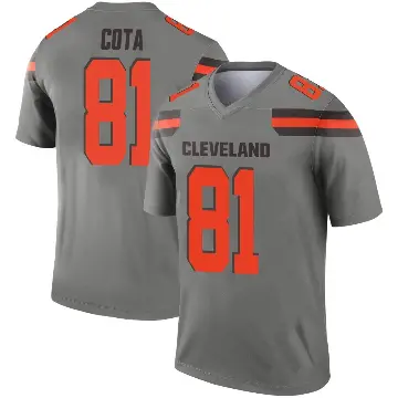 ＃81 Men's Chase Cota Legend Cleveland Browns Inverted Silver Jersey