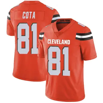 ＃81 Men's Chase Cota Orange Limited Cleveland Browns Alternate Vapor Untouchable Jersey
