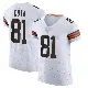 ＃81 Men's Chase Cota White Elite Cleveland Browns Vapor Jersey