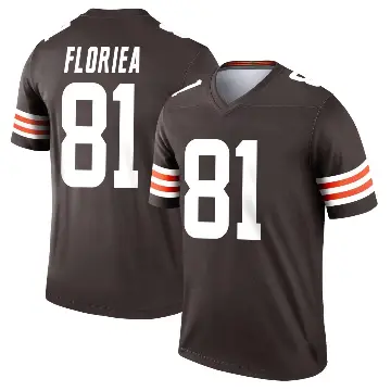 ＃81 Men's Luke Floriea Brown Legend Cleveland Browns Jersey