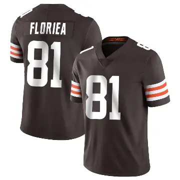 ＃81 Men's Luke Floriea Brown Limited Cleveland Browns Team Color Vapor Untouchable Jersey