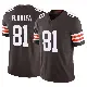 ＃81 Men's Luke Floriea Brown Limited Cleveland Browns Vapor F.U.S.E. Jersey