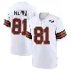 ＃81 Men's Luke Floriea White Game Cleveland Browns 1946 Collection Alternate Jersey